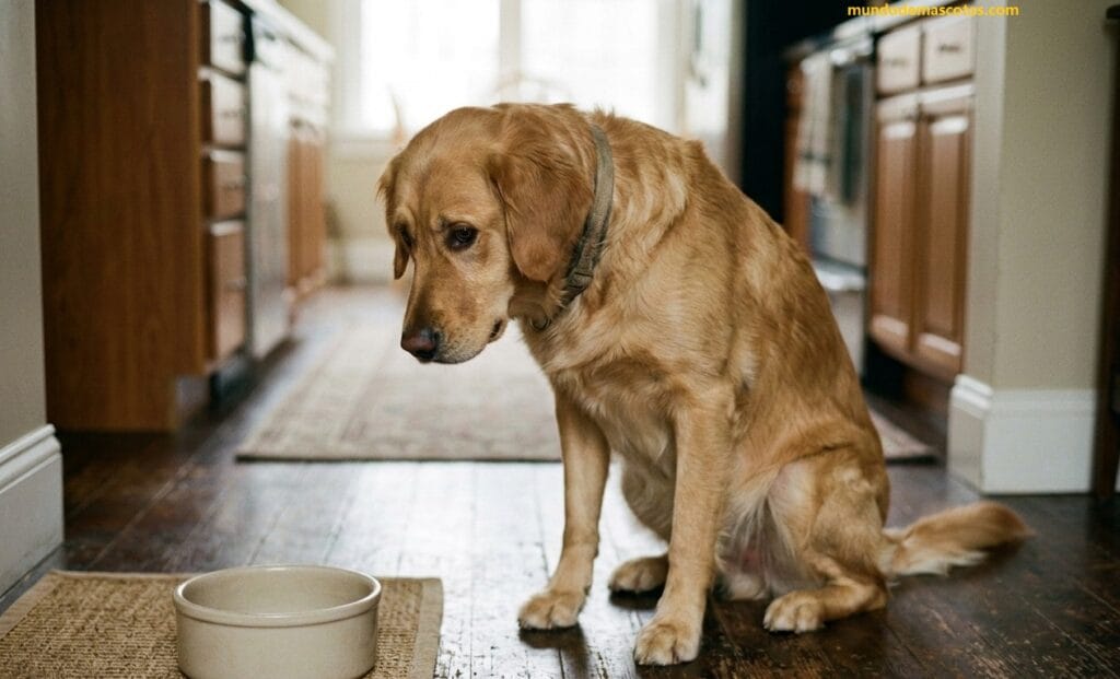 por qué mi perro vomita amarillo siendo un labrador golden retriever y no quierer comer porque se siente mal de salud