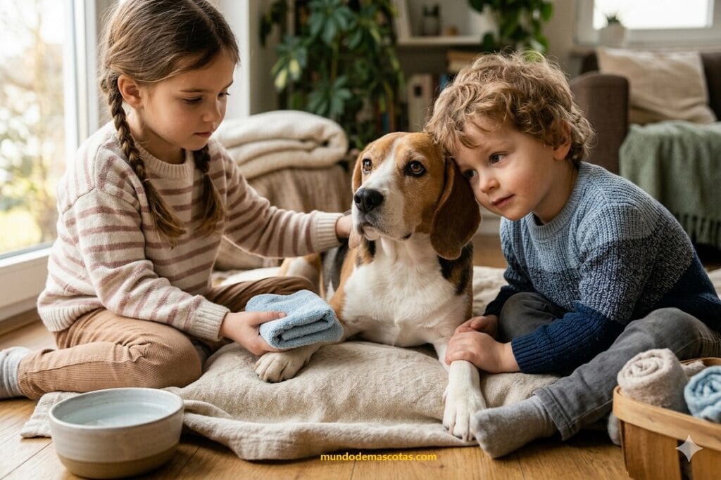 remedios caseros para la fiebre en perros beagle que ademas esta siendo atendido y cuidado por 2 niños