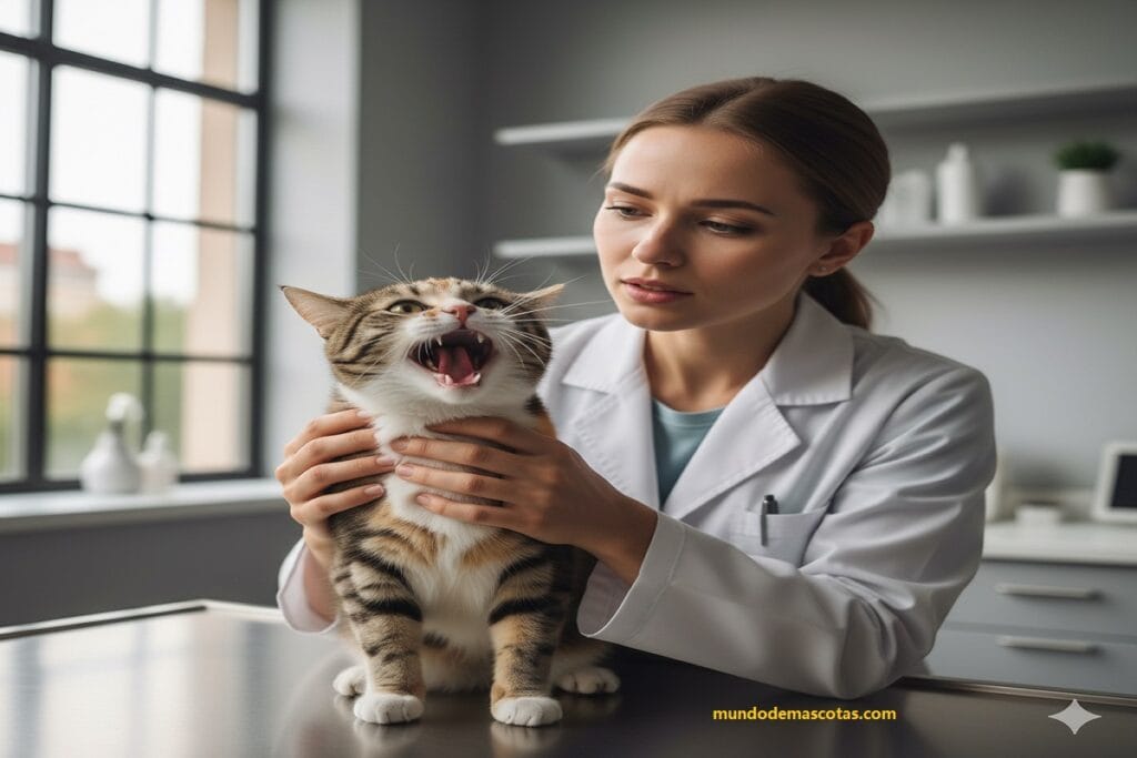 Mi gato se lame mucho sus partes y llora