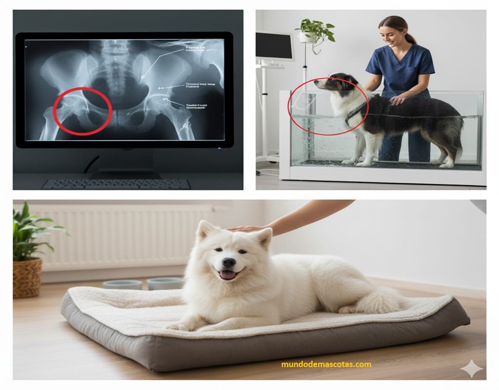 Fractura de cadera de un perro
