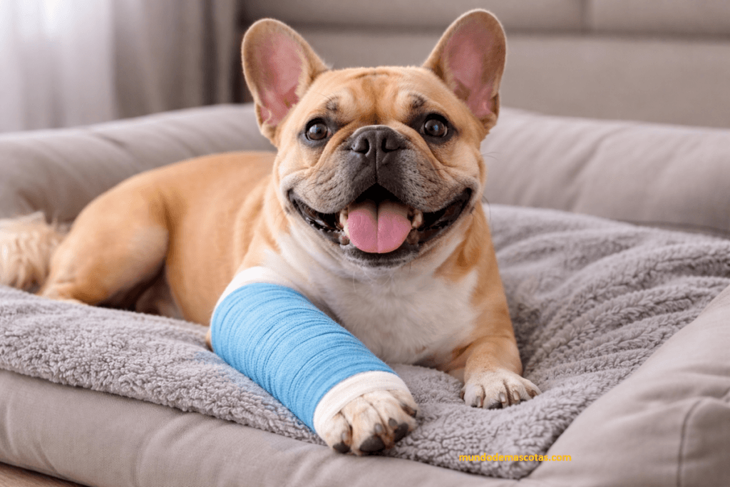 Fractura de pata delantera de un perro