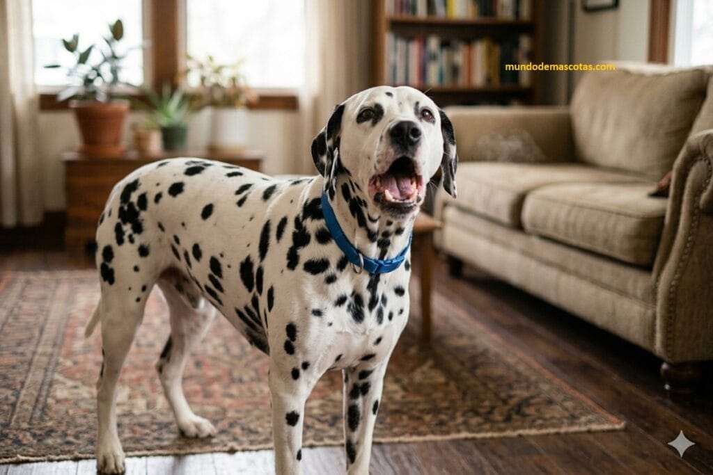 Mi perro ladra a los vecinos y es un dálmata que se estresa cuando pasan por el pasillo de mi edificio o casa