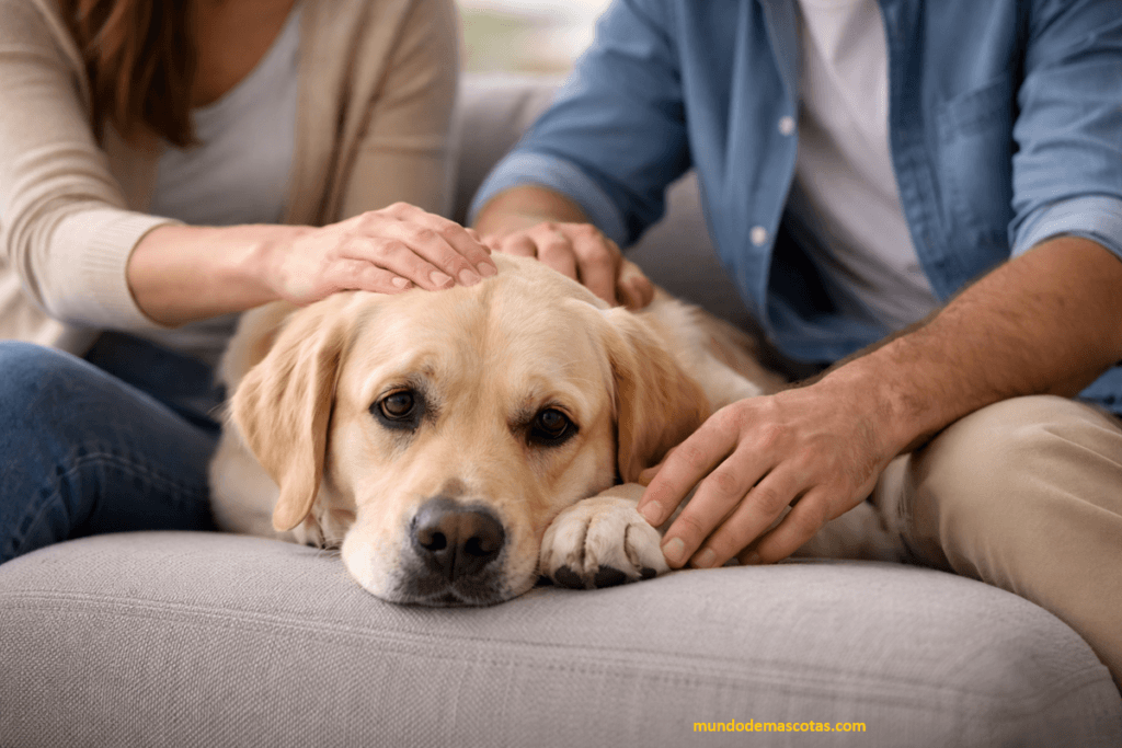 mi perro vomita espuma blanca y hace popo con sangre