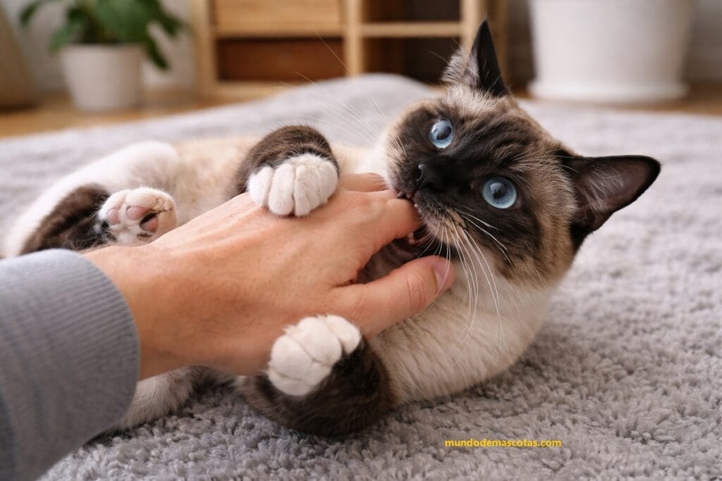 comportamiento agresivo sobre por que mi gato me muerde fuerte de la nada