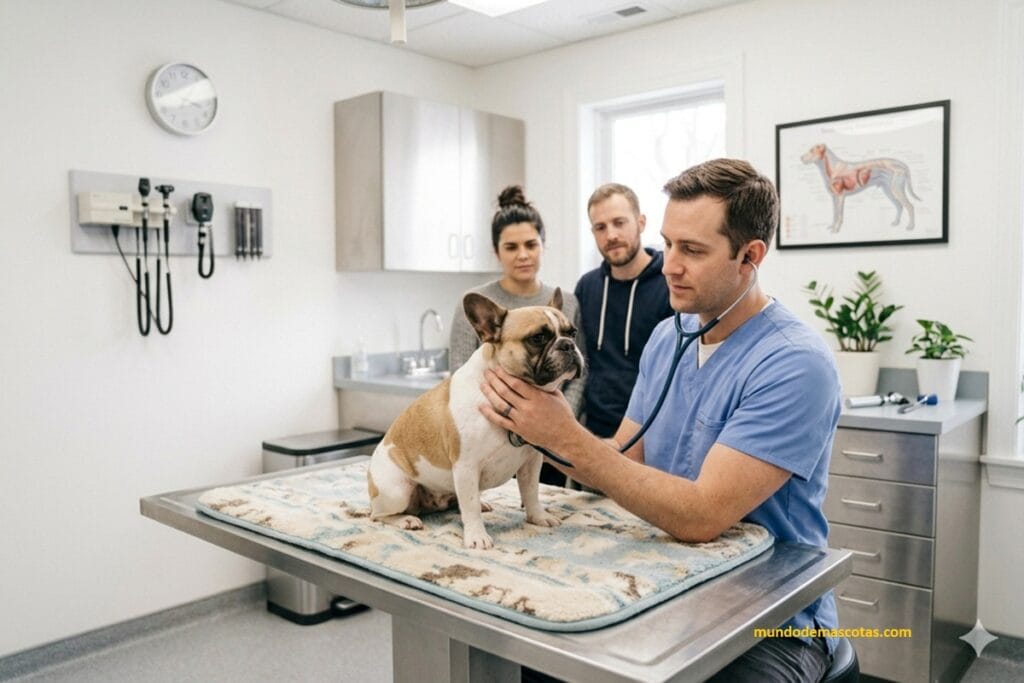 Por qué mi perro hace popó aguada y apestosa: siendo revisado por el veterinario