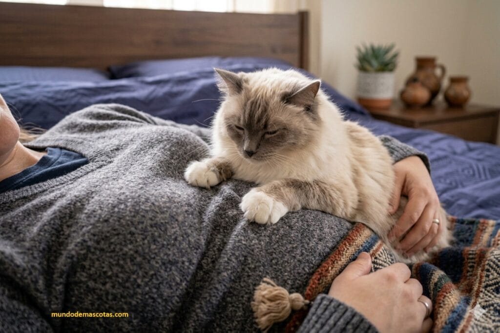 por que los gatos te amasan la panza