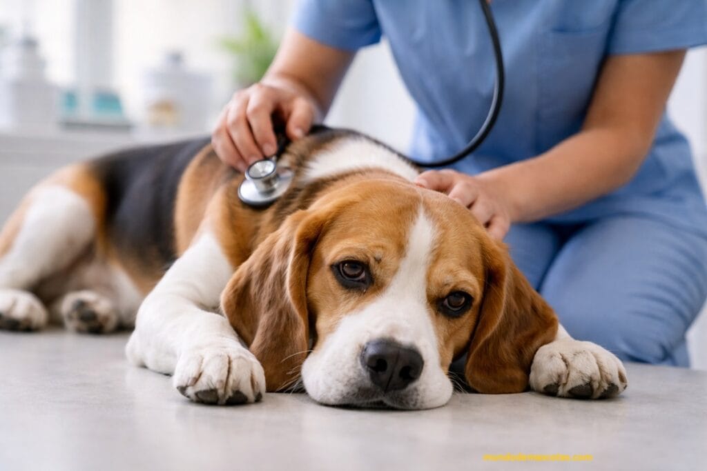 tipos de diabetes en perros beagle que es atendido por un veterinario ya que presente malestar de la enfermedad