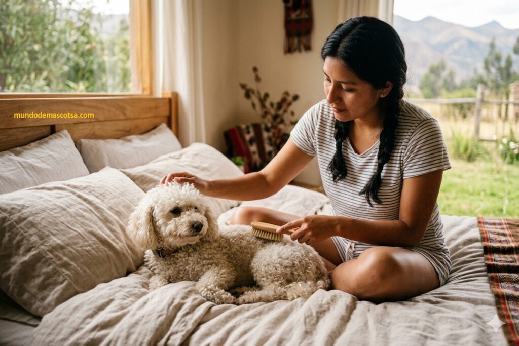 Un perro puede tener diabetes y la raza poodle debe ser cuidado con caricias de amor y peinados hermosos