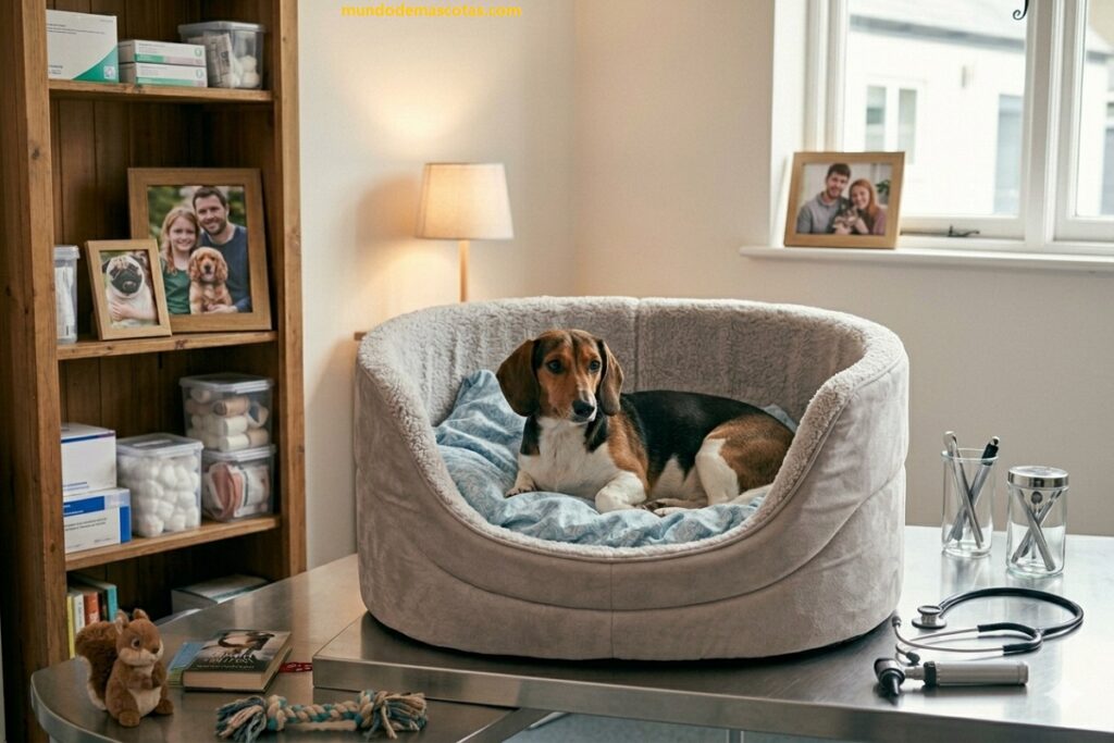 Cáncer de pulmón en perros y respiración rápida por eso el cachorro descansa en en su cama y es de varios colores