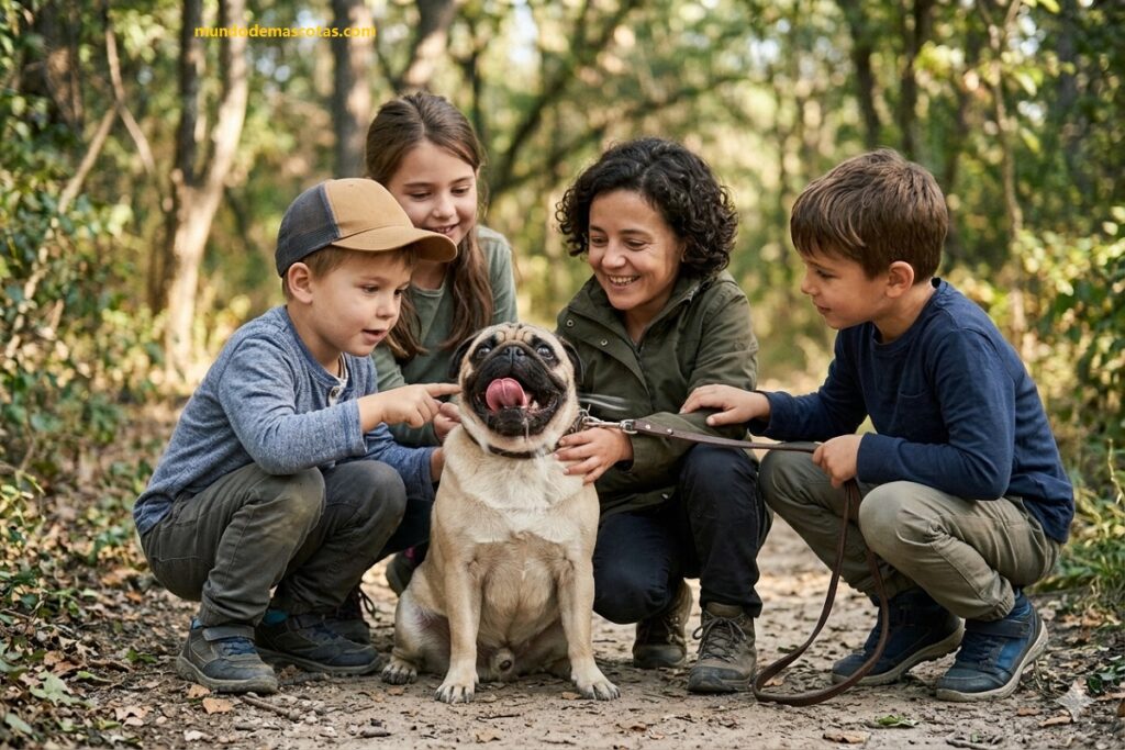Mi perro tose como si tuviera algo atorado y es un pug acompañado de niños en el jardín y esta muy asustado