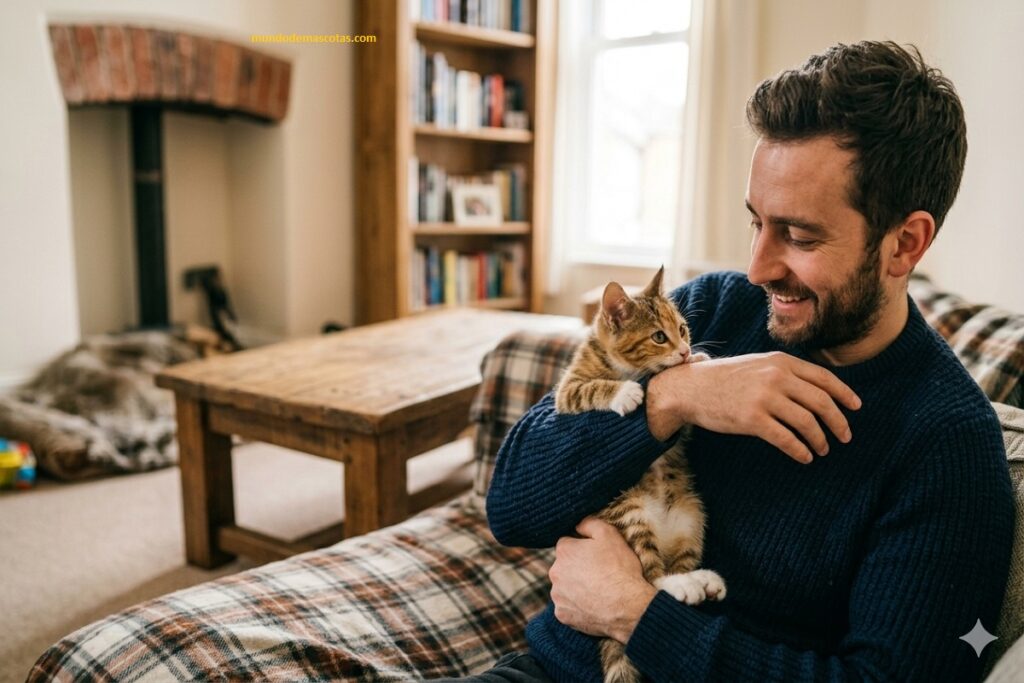 por qué los gatos cachorros muerden como este que esta con su dueño mordiendo su mano con amor