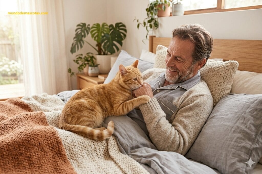 por qué mi gato me ataca cuando levanto la voz y esta echado en la cama con su dueño y se tratan con cariño