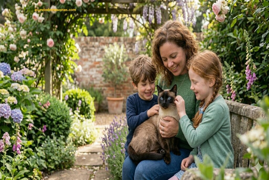 Por qué mi gato se arranca las fundas de las uñas y es un siames hermoso cuidado por 2 niños y su dueña en el jardin