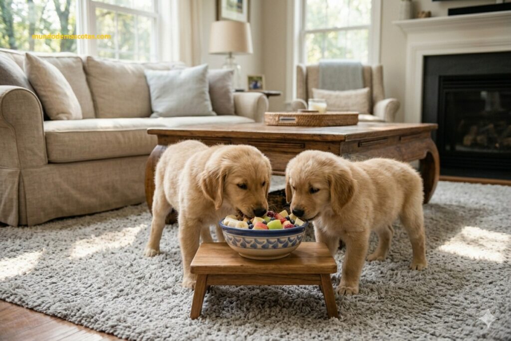 Beneficios del plátano para perros golden retriever para crecer saludables y para cachorros