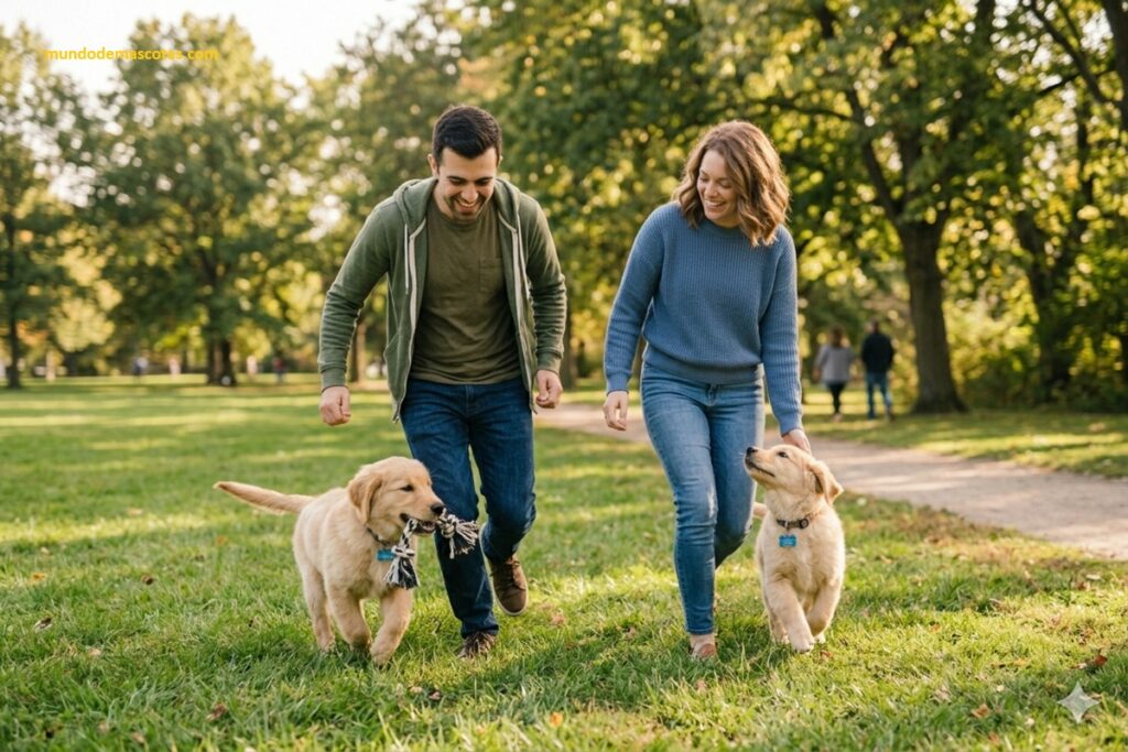 Cómo saber si mi Golden Retriever tiene sobrepeso y que corre en el parque y juega mucho