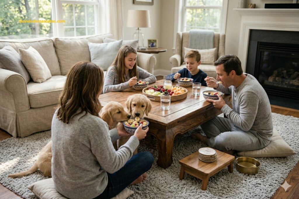 Frutas cítricas para perros y los adultos alimentan de forma sana a sus cachorros siempre