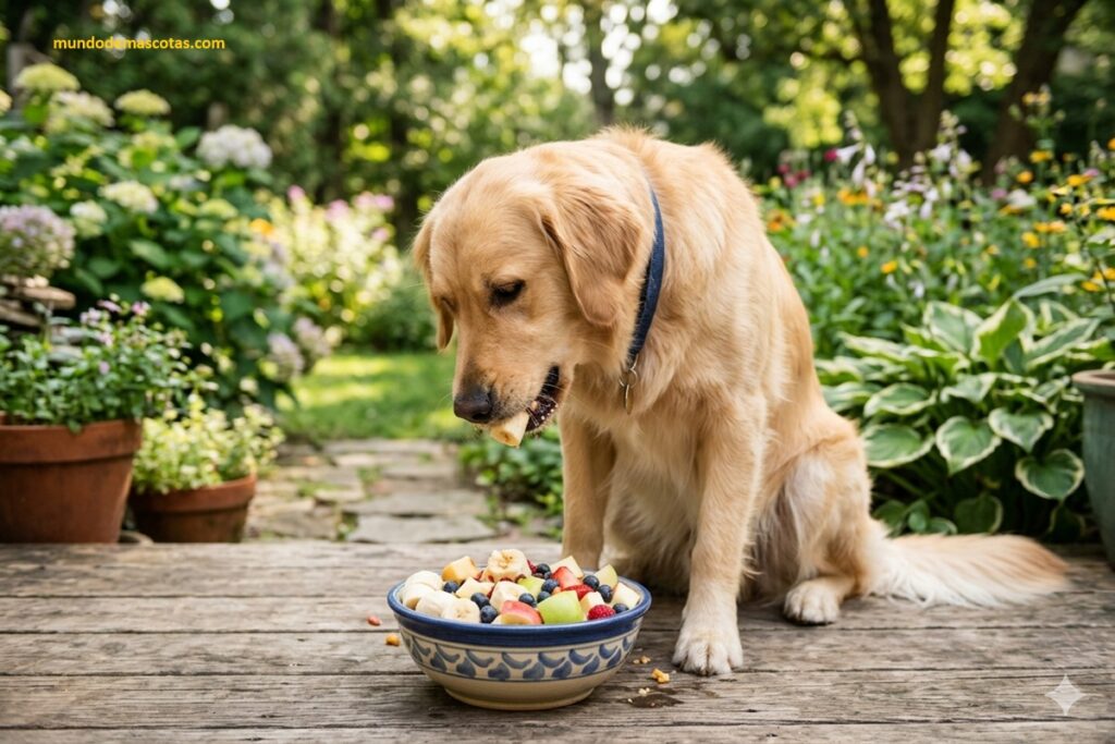 Los Golden Retriever pueden comer fresas y otras frutas para estar saludables siempre