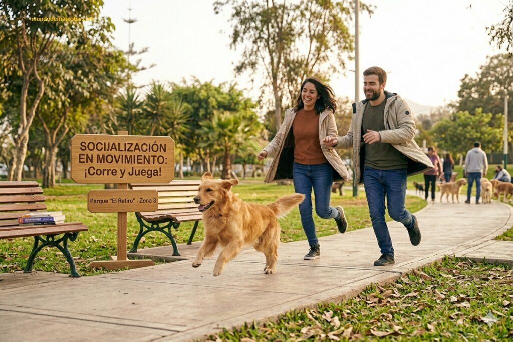 mi perro ladra a otros perros por miedo y corre en el parque con sus dueños