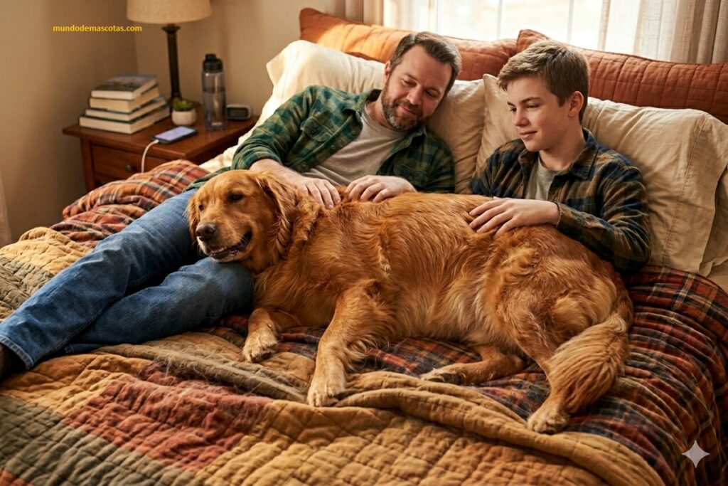 mi perro tiene un bulto de grasa en el lomo y esta echado en la cama con dos personas descansando