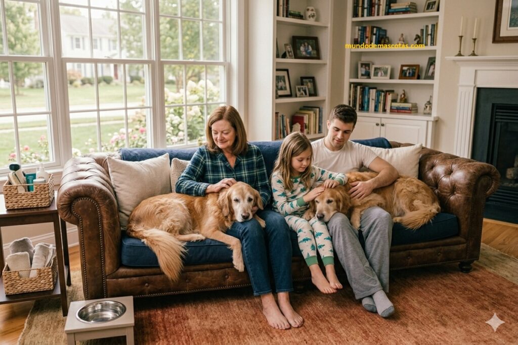 vitaminas para perros ancianos golden retriever y son cuidados y protegidos con ternura por los miembros de la casa